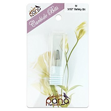 PANA Professional 3/32" Shank Size - Silver Safety Carbide Bit Medium Grit - Nail Drill Bit for Dremel Machine