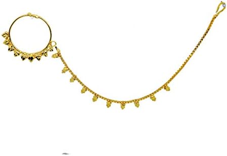 Gold Plated Nath Nose Rings Bridal Wedding Jewellery for Women