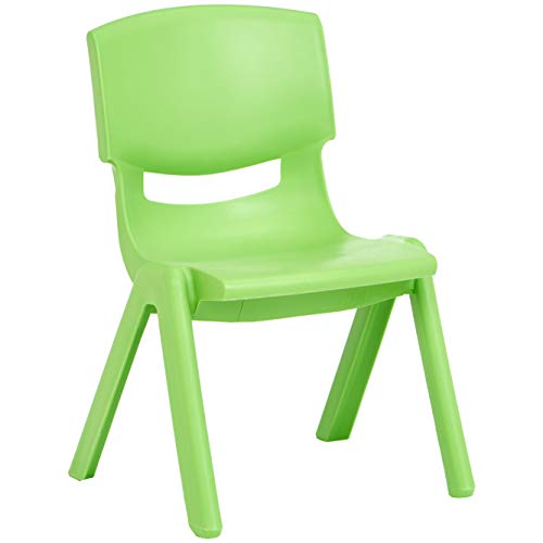 Amazon Basics 10 Inch School Classroom Stack Resin Chair, Green, 6Pack