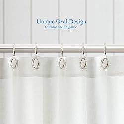 Nickel Shower Curtain Hooks, Rust Proof Shower