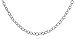 Spire Arts Italian Sterling Silver Forzatina Link Chain Necklace, 1.2 mm in Width, 20 Inches in Length