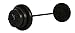 Marcy 100lb. Vinyl Weight Set with Standard Size Weight Plates, Weight Lifting Bar and Spring Collars VB-100