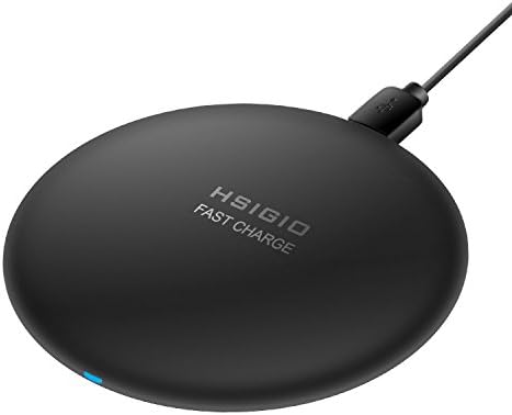 Wireless Charger, 10 W Fast Charger Wireless Charging Pad for iPhone X, iPhone 8, iPhone 8 Plus, Galaxy Note 8/S8/S8 Plus/S7/S7 Edge/S6 Edge+/Note 5 and Other Qi Devices (Black)