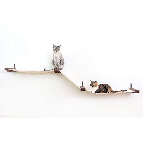 CatastrophiCreations Fabric Raceway Multiple-Level Cat Hammock Wall-Mounted Shelving