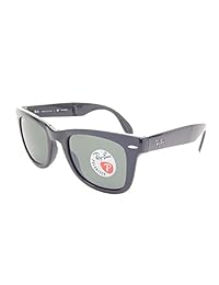 Ray Ban Wayfarer Plegable Rb4105 601 58 Negro   Cristal Verde anteojos de sol polarizadas 54 mm