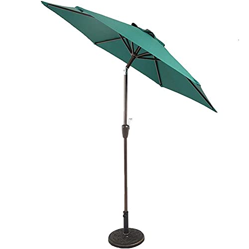 CCLLA Outdoor Garten Sonnenschirme Sonnenschirme & Oslash; 2,25 m Gartenschirm Sonnenschirm für Strand- / Pool- / Terrassenschirme Runder Sonnenschutz UV50 + (Größe: Dunkelgrün)
