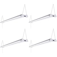 4-Pack TriGlow 40W LED 4-Foot Linkable Shop Lights