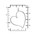 Sterling Silver Heart Pendant Necklace (Large Open Heart)