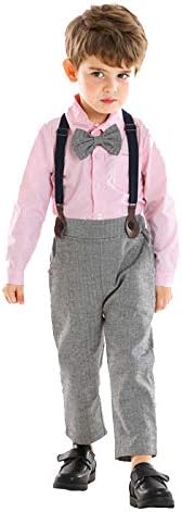 ベビー服 上下セット Lucaso 子供服 男の子 人気 紳士 洋服フォーマルスーツ シャツ サロペットパンツ 韓国風 正装 長袖 ピアノ発表会 かっこいい 誕生日 卒業式 お宮参り 演奏会 入園式 倉庫 プレゼント 蝶ネクタイ 入学式 可愛い 結婚式