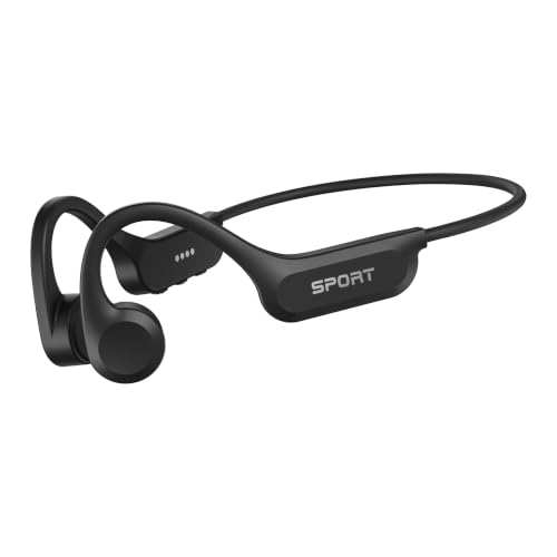 CXK Bone Conduction Headphones Bluetooth 6.0 Open Ear Wireless with Mic | Premium Loud Sound, 10-Hour Playtime, IPX6 Waterproof, Lightweight Bone Conduction Earbuds for Running, Cycling, Walking