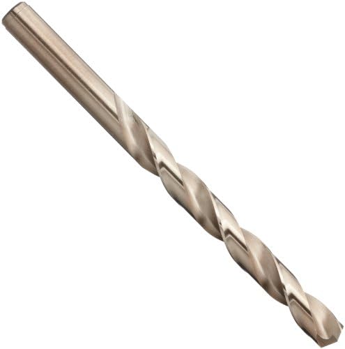 Precision Twist R10CO Cobalt Steel Jobber Drill Bit, Bronze Oxide Finish, Round Shank, Spiral Flute, 135 Degree Point Angle, 1/2" (Pack of 6)