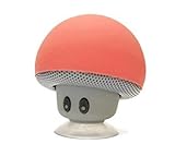 Wireless Portable Mini mushroom Bluetooth Speaker - Built-in Lithium Battery and Mic - Auto Pairing Feature for Easy Pairing Compatible with all Bluetooth devices - Hands-free Calling - Red