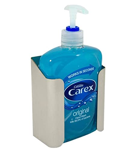 Carex bottle holder for 1 x 500 ml Carex soap bottle (Not included). Rust proof stainless steel and wall mounted to save counter space. Ideal for commercial use