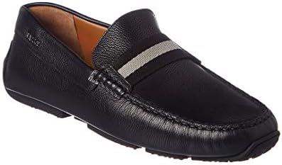 BALLY Pearce Leather Driver, 9.5, Black