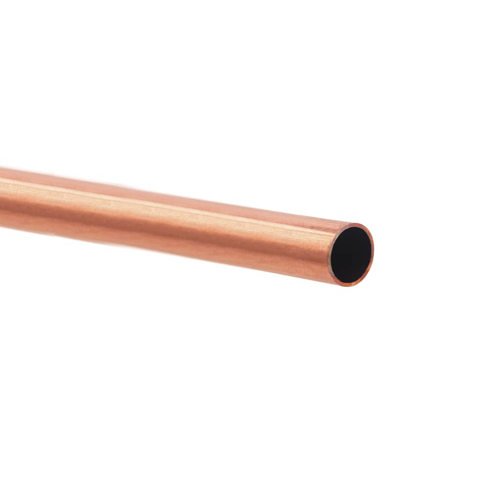 Photo 1 of Tynulox 5/8"(16mm) OD 99.9% Copper Tube 1mm Wall × 300mm Length × 1Pcs, Pure Copper Tubing 110 Copper Seamless Round Tubing for Refrigerator, Jewellery and Industry
