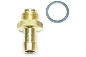 GENERIC Brass Fuel Bowl Inlet Fitting 9/16-24 Thread To 3/8" Hose Barb Straight Fits: Holley Carburetor 4160