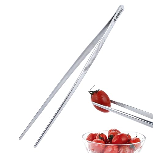 12 Inch Kitchen Tweezers Fine Tweezer Tongs, MSY BIGSUNNY Stainless Steel Food