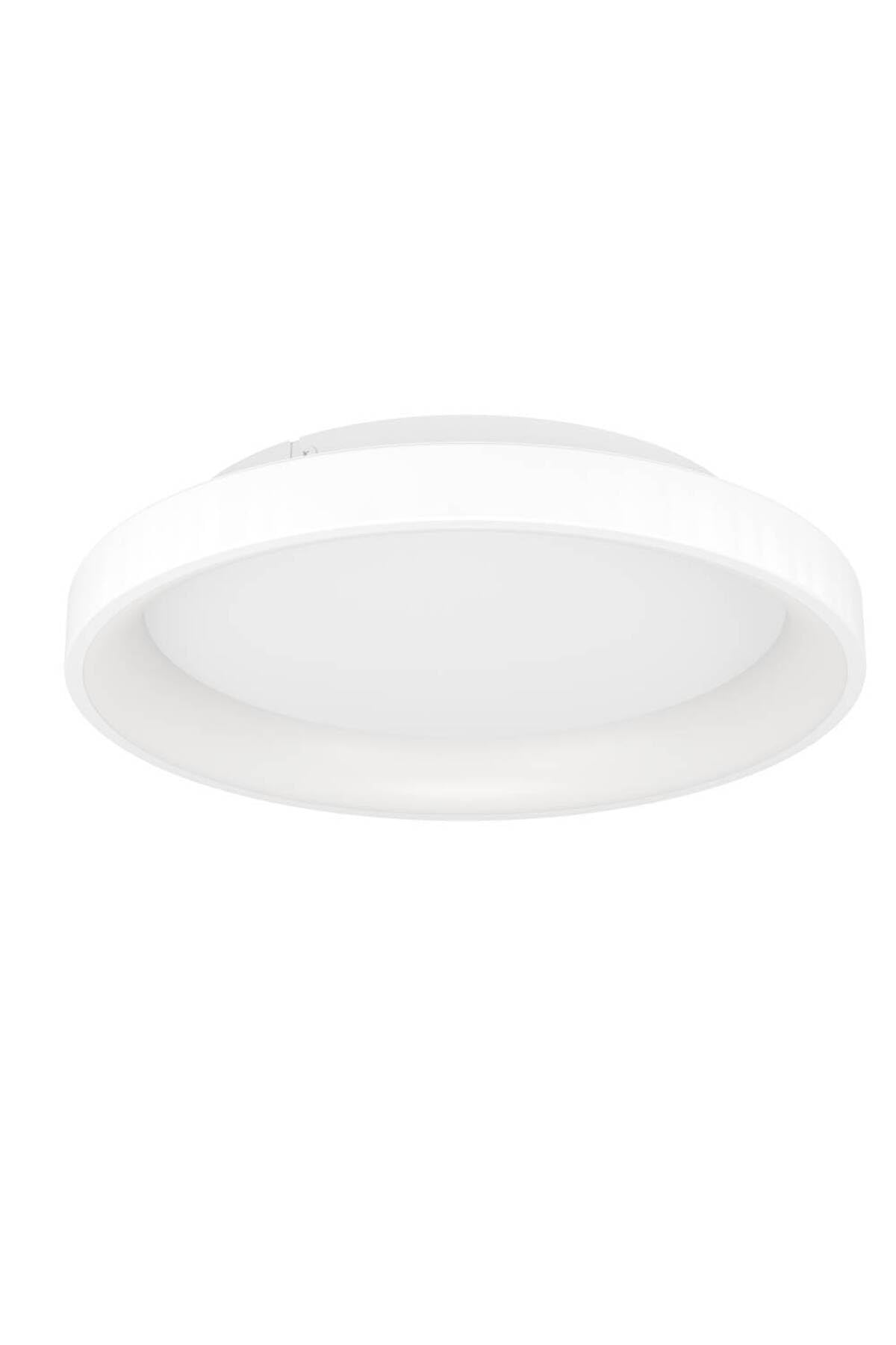 Eglo LED Ceiling Light Fitting Loretello, Triangular Ceiling lamp, Office Lighting dimmable with Remote Control, White Metal and Plastic, Warm White-Cold White, Ø 35 cm