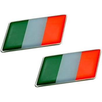 Amazon Com 2 X Pair Set Of 2 Italian Italy Flag Emblem