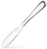 Orblue Stainless Steel Butter Knife with Serrated Edge and Shredding Slots