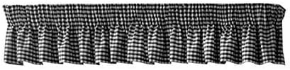 Gingham Check Black White PELMET - Width 132" X Depth 10" to Match Curtains