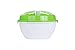 All in One Salad To-Go Container - Portable & Airtight Canister with Dressing Compartment, Multiple Top Storage & Attachable Fork