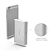 Portable Phone Charger, Yoobao 6000mAh Ultra Compact Power Bank External Battery Pack Charger Battery Backup Powerbank (Lightning & Micro Dual Input) for iPhone Samsung Smartphones and More - Silver