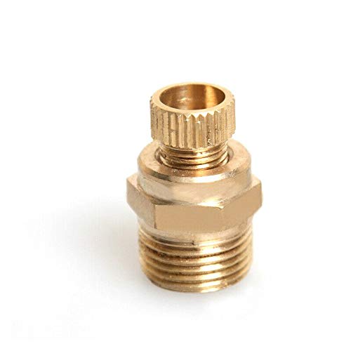 TOOLSTAR Brass Drain Valve, Air Compressor PT 1/4" Male Threaded Water Drain Valve as Pollution Discharge Safety Equipment (1PCS)