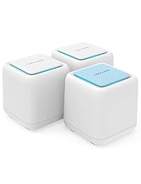 Wavlink Halo Base Sub Mother Distributed Router, Whole Home Mesh Router WiFi System Cobertura hasta 5000sq. Ft, sin zonas muertas de Wi Fi, 3 puertos Gigabit Ethernet en cada enrutador punto de malla