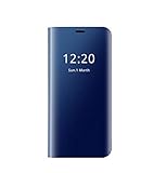 Flip Cover Galaxy Note 9 Clear View Kickstand Full Protective Case (Samsung Galaxy Note 9, Blue)