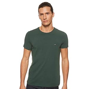 Tommy-Hilfiger-Mens-Stretch-Slim-Fit-T-Shirt-Green-L