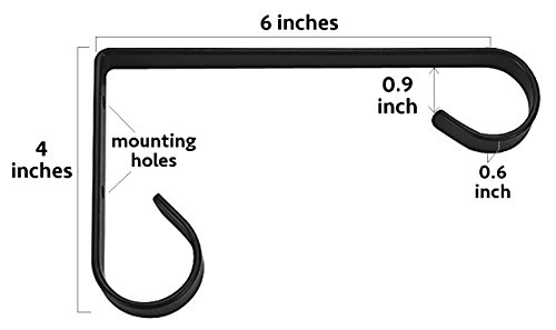 HoldAll 6-Inch Plant Bracket - Black - 2 Pack