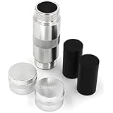 Stash Safe, Spice Press Tool Tough Aluminum CNC 5 Piece 3.5 inch 2 Dowels, Portable Ashtray (Silver)