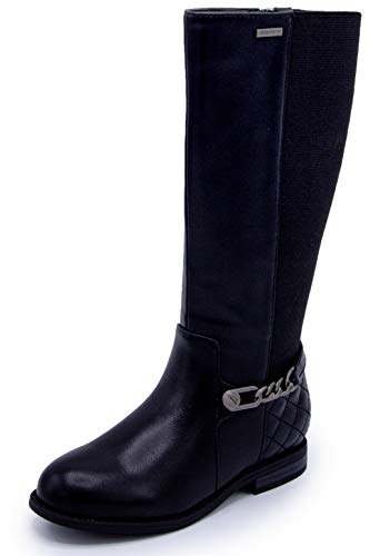 black buckle flat boots