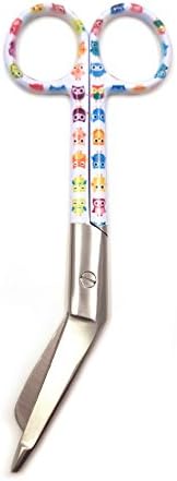 Stainless Steel Bandage Scissors with Individual Handle Patterns (5,5 inch) (Owls)