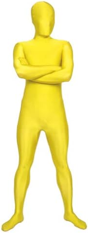 SecondSkin Men's Full Body Spandex/Lycra Suit, Yellow, X-Small
