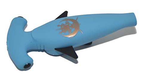 Silicone Hammerhead Novelty Pipe Straw (Blue) - //coolthings.us