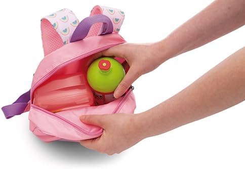 62691 - Mochila con Peluche, 21 x 26 cm, Unicornio de 25 cm, Rosa, Peluche Desmontable, Suave y Esponjoso,Mochila Infantil para guardería para niños y niñas de 2 a 5 años
