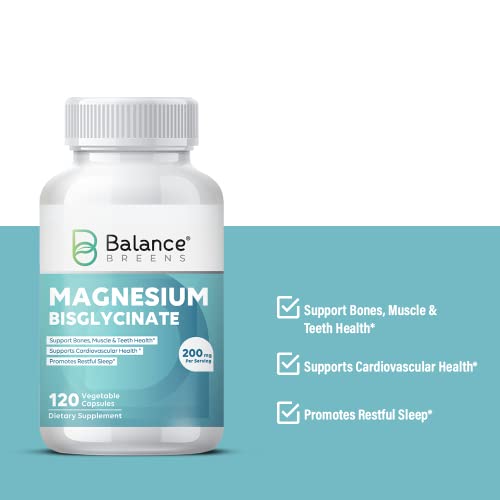 Magnesium Bisglycinate 200mg High Absorption Chelated 120 Vegan