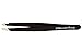 Effleurer Beauty Precision Tweezers - 7 Exciting Colors To Choose From!! - Professional Stainless Steel Slant Tip Eyebrow Tweezer (Black Color)