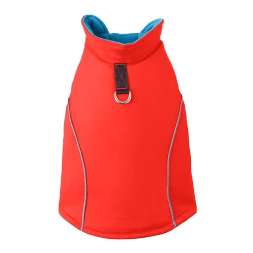 Gooby Cold Weather Fleece Lined Sports Dog Vest with Reflective Lining, Large, Orange