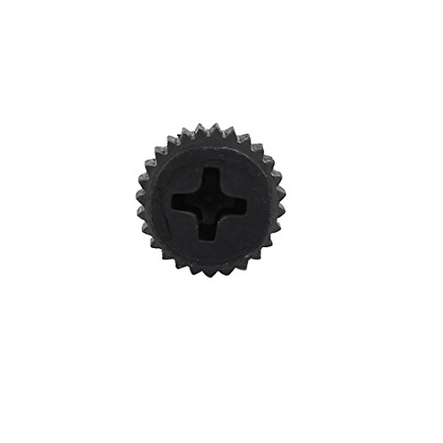 uxcell Computer PC Case Metal Flat Head Knurled Thumb Screw M3.5x6mm Black 30pcs