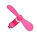 Lucoo 5Pin Portable Super Mute USB Cooler Cooling Mini Fan For Android Phone (Hot Pink)