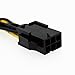 S-Union [6PCS New 18AWG PCI-E 6Pin to Dual 8 (6+2) Pin Y-Splitter Extension Cable, Pcle 6Pin to Dual 8Pin Cable for Power GPU Riser Board, GPU Mining ZCASH ZEC Ethreum ETH (Length: 11.8Inch / 30CM)