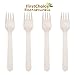 Disposable Wooden Forks - 100 Piece Total - 6