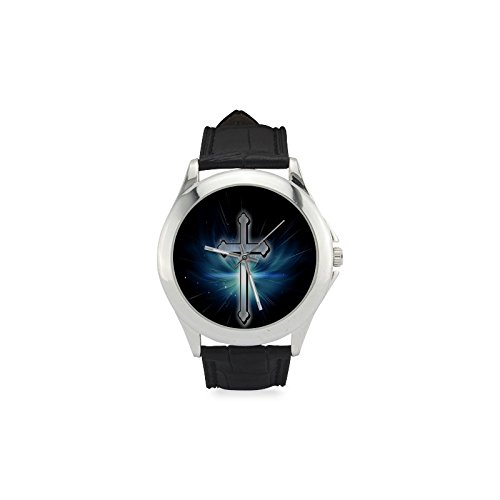 Easter Day Gift Christian Cross Women's Classic Leather Strap Watch