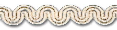 ECRU 3/8 INCH SCROLL 24 Yards