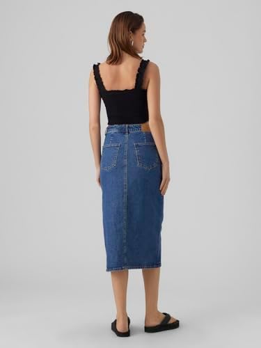 VMVERI HR Calf Denim Skirt GA NOOS