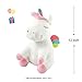 Athoinsu Rainbow Unicorn Stuffed Animal with Wings Smiling and Sleeping Soft Plush Colorful Unicorn, Nice Gift for Babies Toddlers at Birthday Christmas Thanksgiving Day, White, 12 Inch