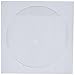 CD/DVD White Paper Sleeves with Clear Window, 250 Pack